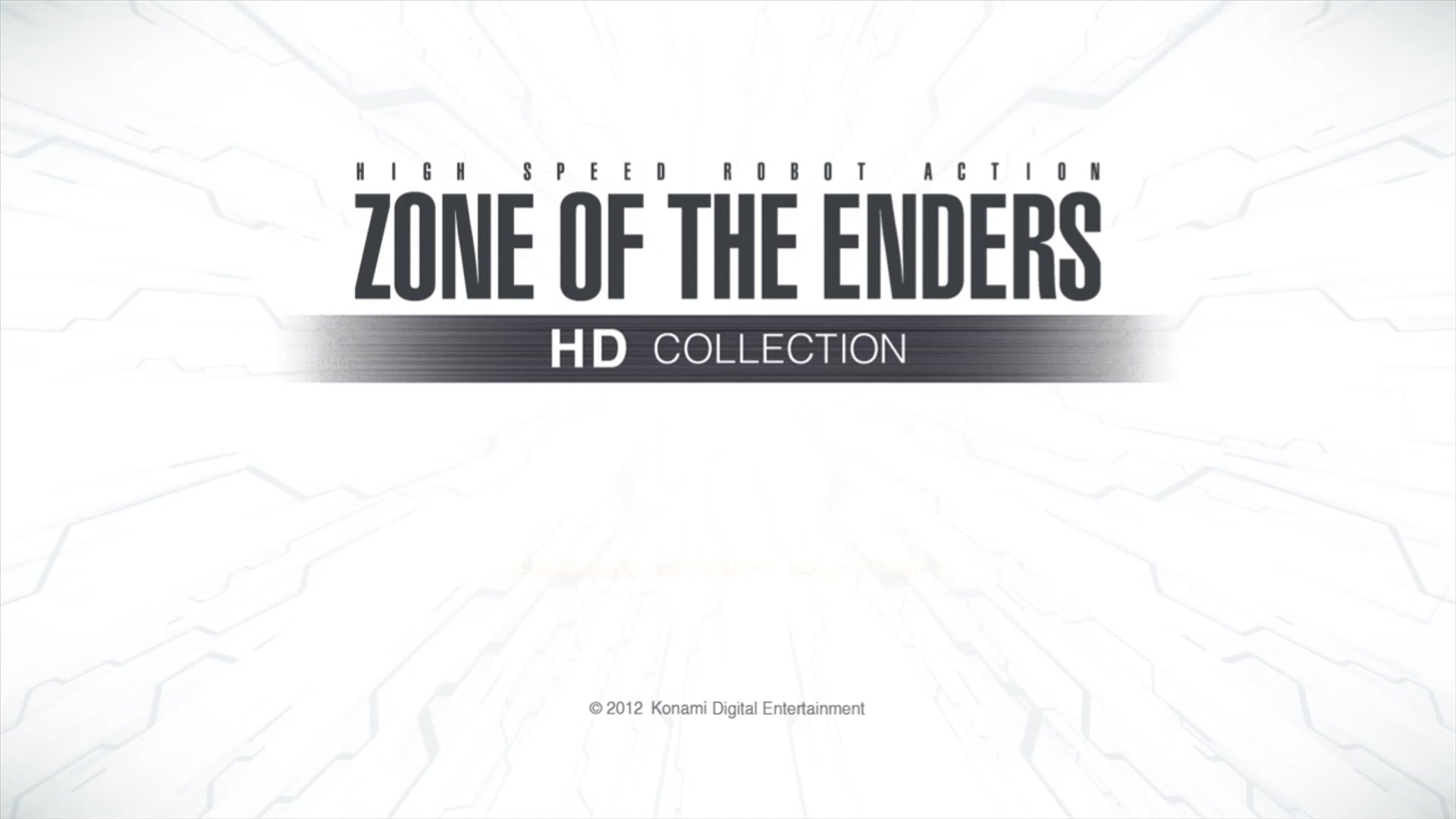Zone of the Enders HD Collection title screen for Xbox 360